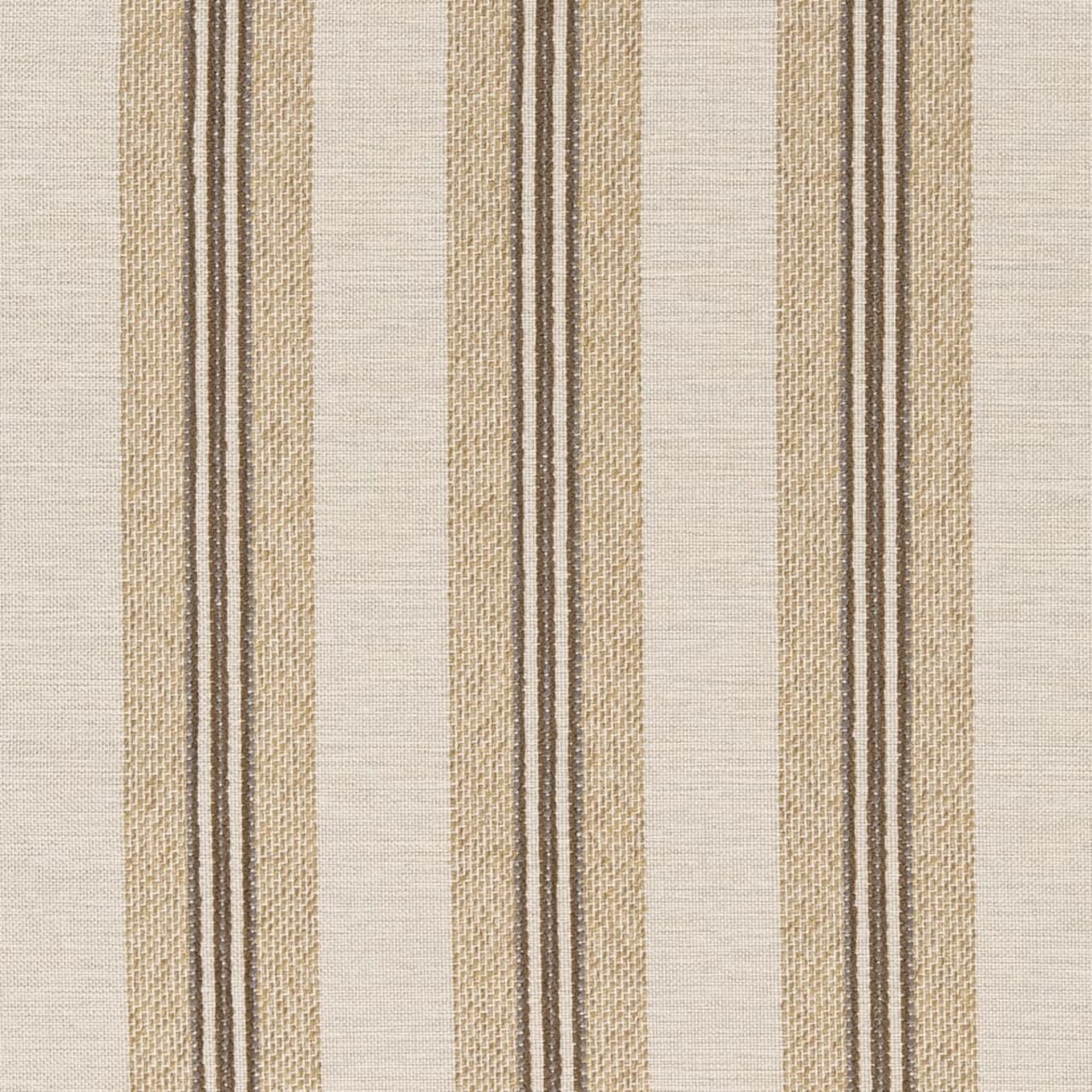 Upholstery Fabric - Beige & Taupe Stripe Upholstery Fabric 54 Inches"